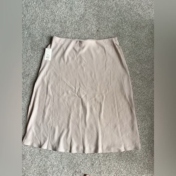 A New Day Silver Cream Midi Slip Skirt - Picture 2 of 2